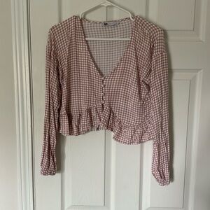 Long sleeve cropped top